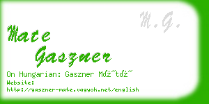 mate gaszner business card